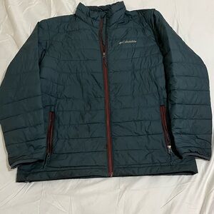 Columbia Men's Dark Green Puffer Jacket Size Large